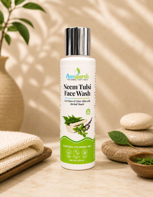 Anusparsh Neem Tulsi Face Wash – Herbal Anti-Acne Cleanser