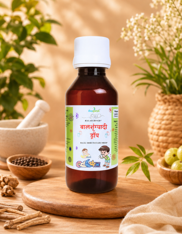 Anusparsh Balayurved Baal Shrungyadi Drop | Ayurvedic Respiratory & Wellness Drops for Children