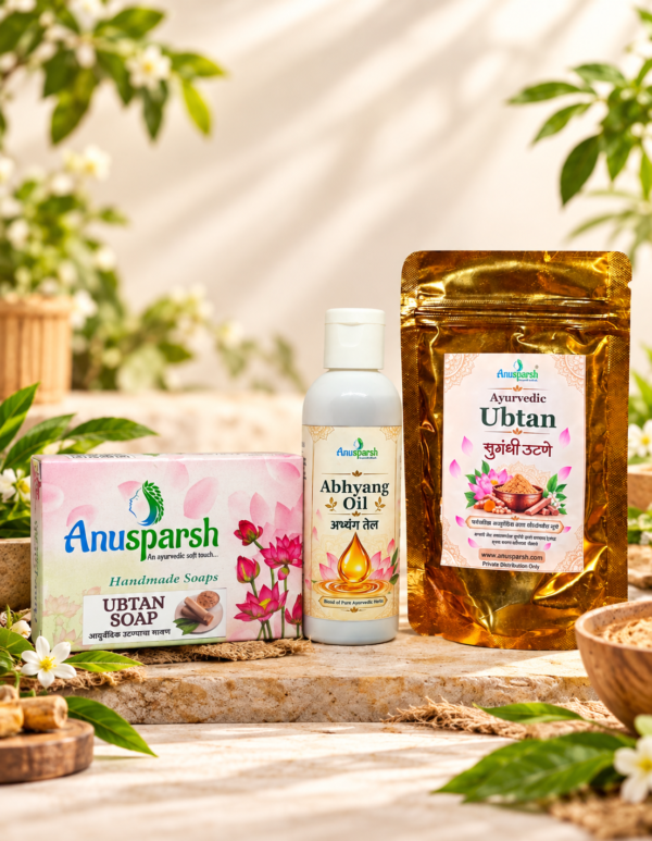 Anusparsh Diwali Special Family Abhyang Kit | Ayurvedic Ubtan, Abhyang Oil & Ubtan Soap
